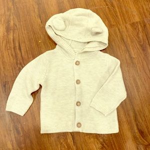 Bear cardigan sweater hoodie